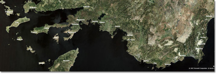 South sea coast of Turkey